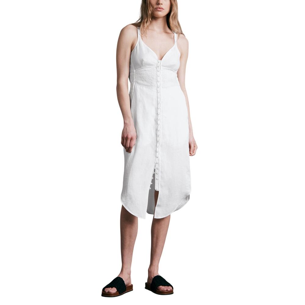 Rag & Bone Button Front White Criseli Size 00 Dress